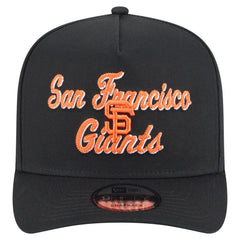 Black San Francisco Giants New Era Chainstitch 9FIFTY A-Frame Snapback Hat