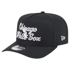 Black Chicago White Sox New Era Chainstitch 9FIFTY A-Frame Snapback Hat
