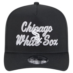 Black Chicago White Sox New Era Chainstitch 9FIFTY A-Frame Snapback Hat
