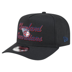 Black Cleveland Guardians New Era Chainstitch 9FIFTY A-Frame Snapback Hat