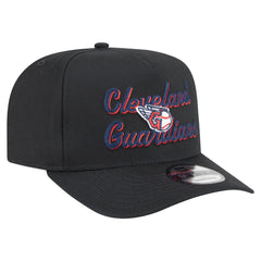 Black Cleveland Guardians New Era Chainstitch 9FIFTY A-Frame Snapback Hat