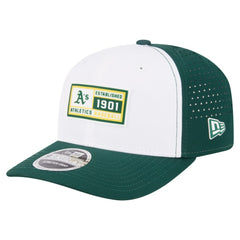 White/Green Athletics New Era Established Patch 9SEVENTY Adjustable Hat