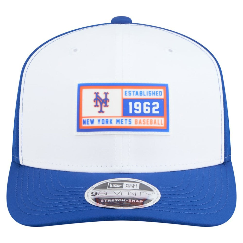 White/Royal New York Mets New Era Established Patch 9SEVENTY Adjustable Hat
