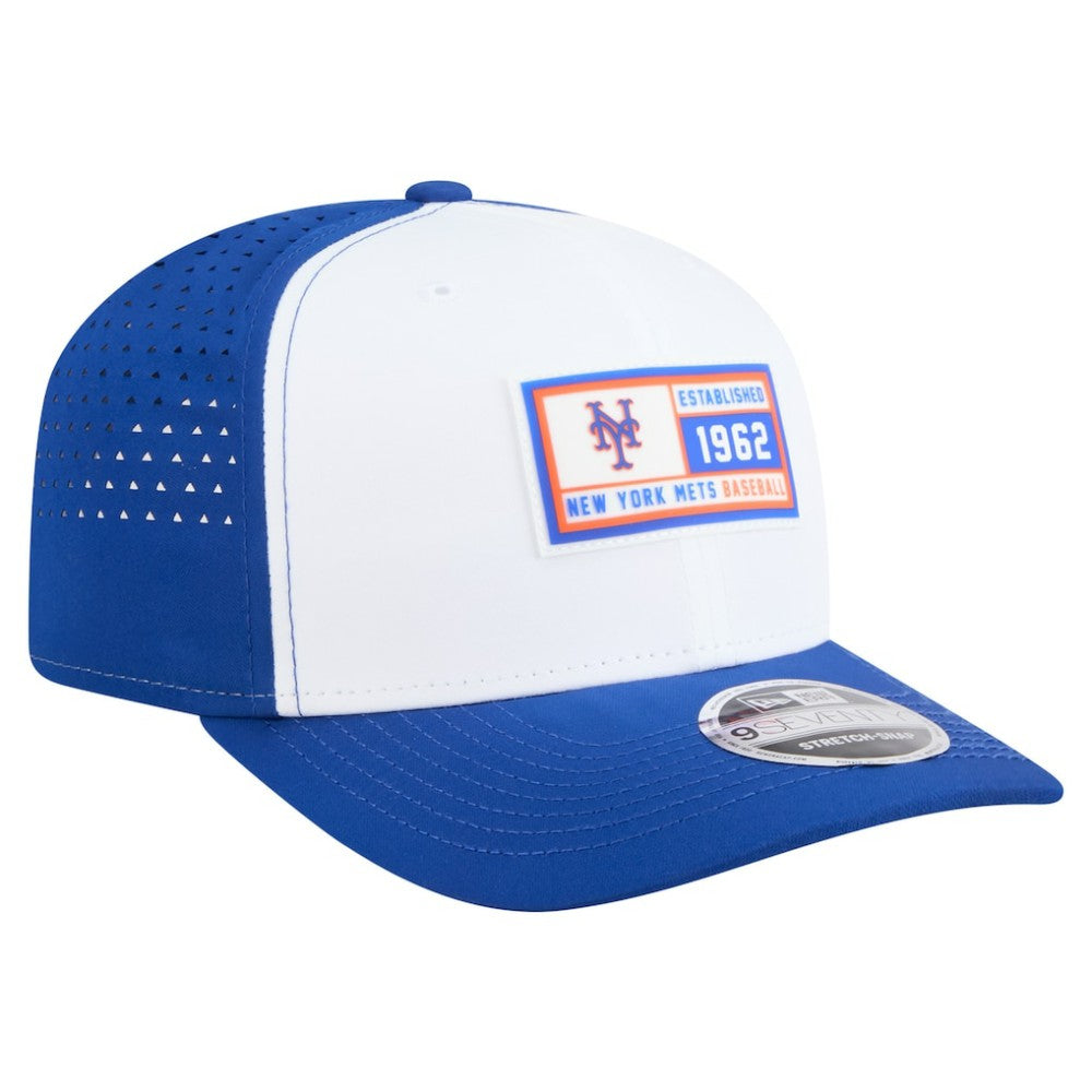 White/Royal New York Mets New Era Established Patch 9SEVENTY Adjustable Hat
