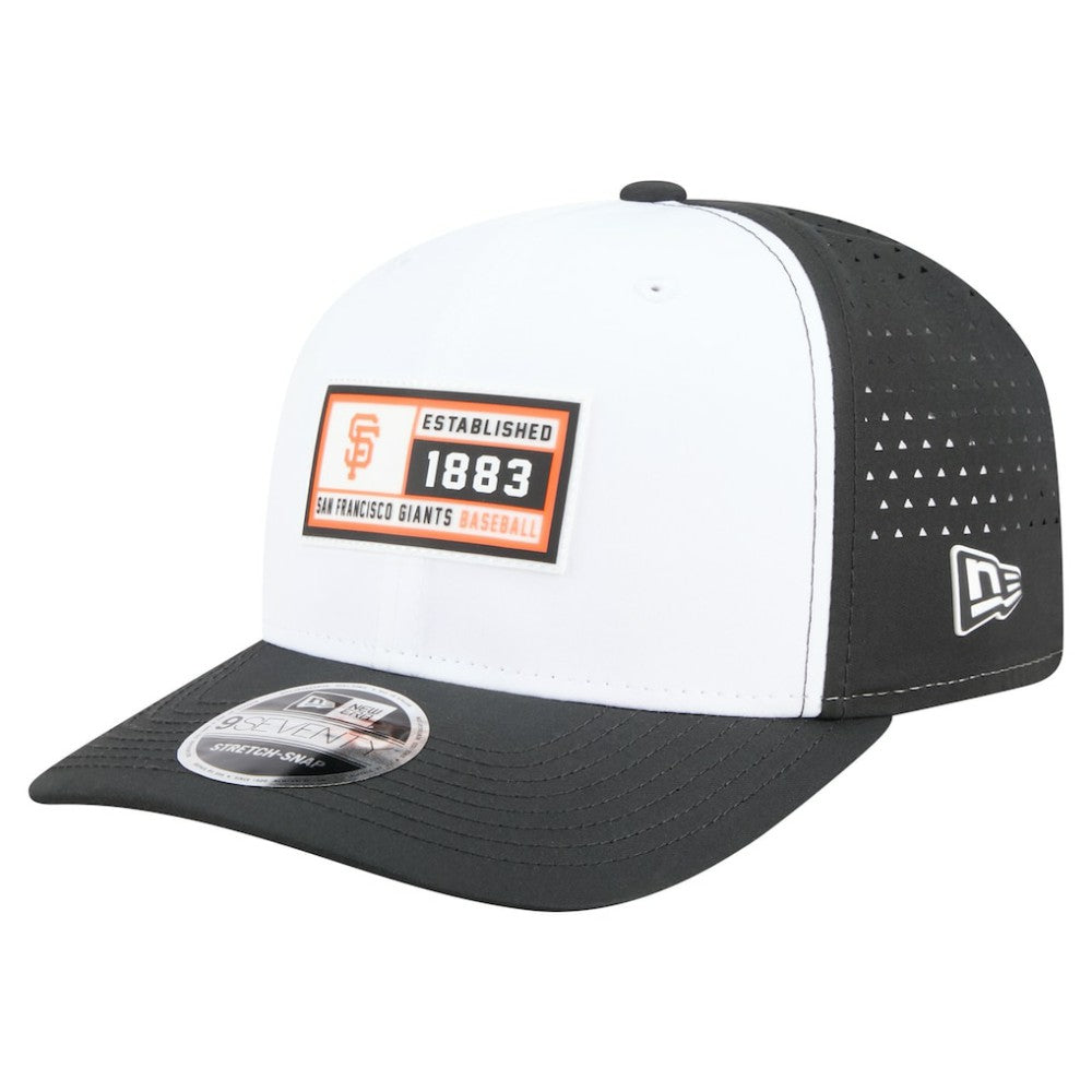 White/Black San Francisco Giants New Era Established Patch 9SEVENTY Adjustable Hat