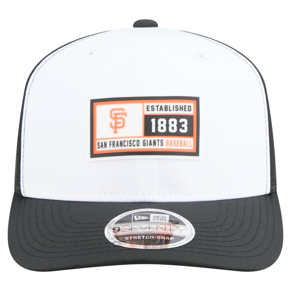 White/Black San Francisco Giants New Era Established Patch 9SEVENTY Adjustable Hat