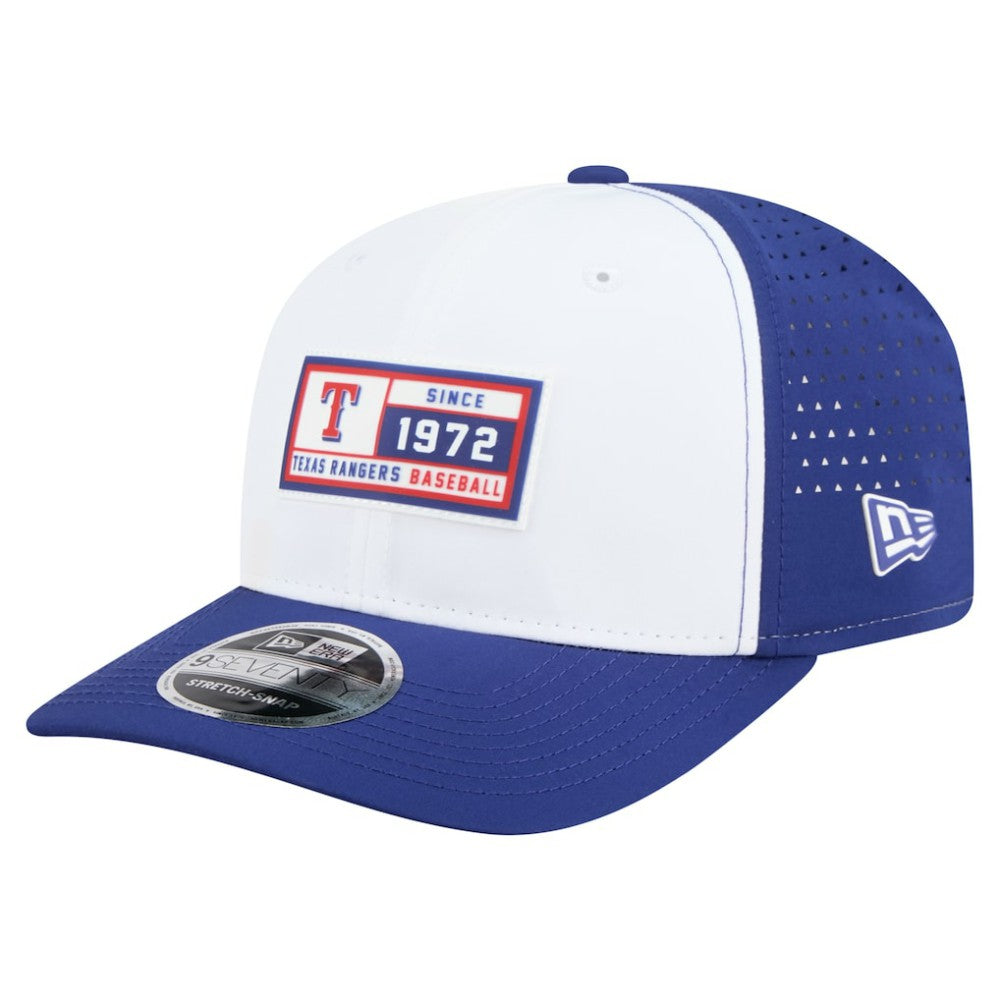White/Royal Texas Rangers New Era Established Patch 9SEVENTY Adjustable Hat