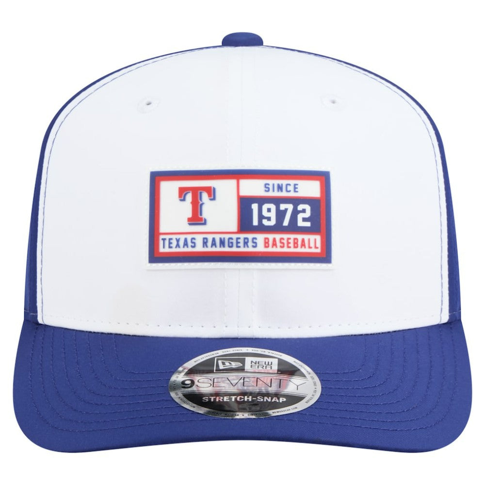 White/Royal Texas Rangers New Era Established Patch 9SEVENTY Adjustable Hat