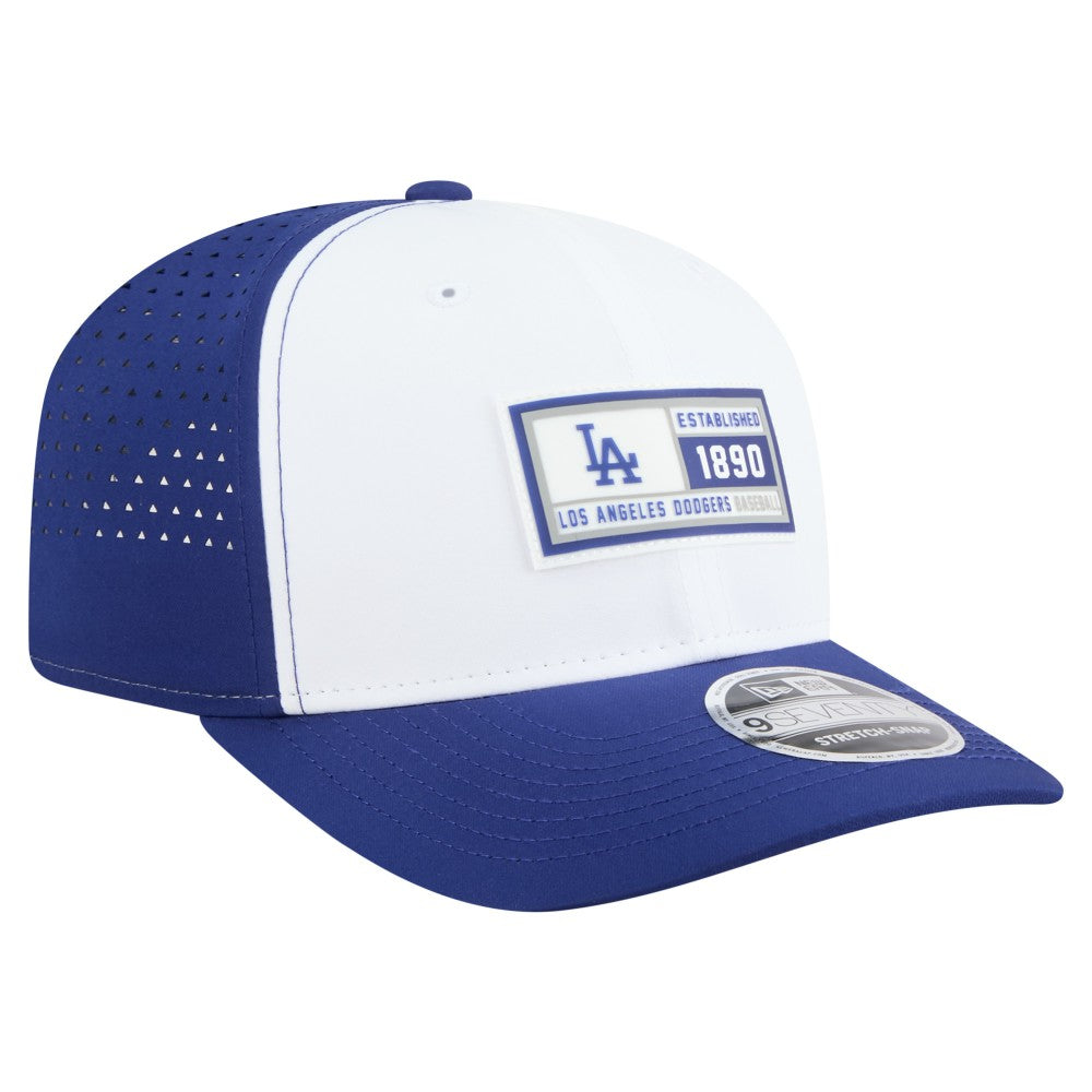 White/Royal Los Angeles Dodgers New Era Established Patch 9SEVENTY Adjustable Hat