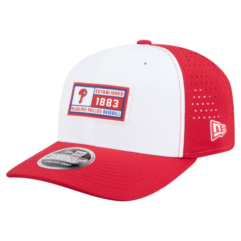 White/Red Philadelphia Phillies New Era Established Patch 9SEVENTY Adjustable Hat