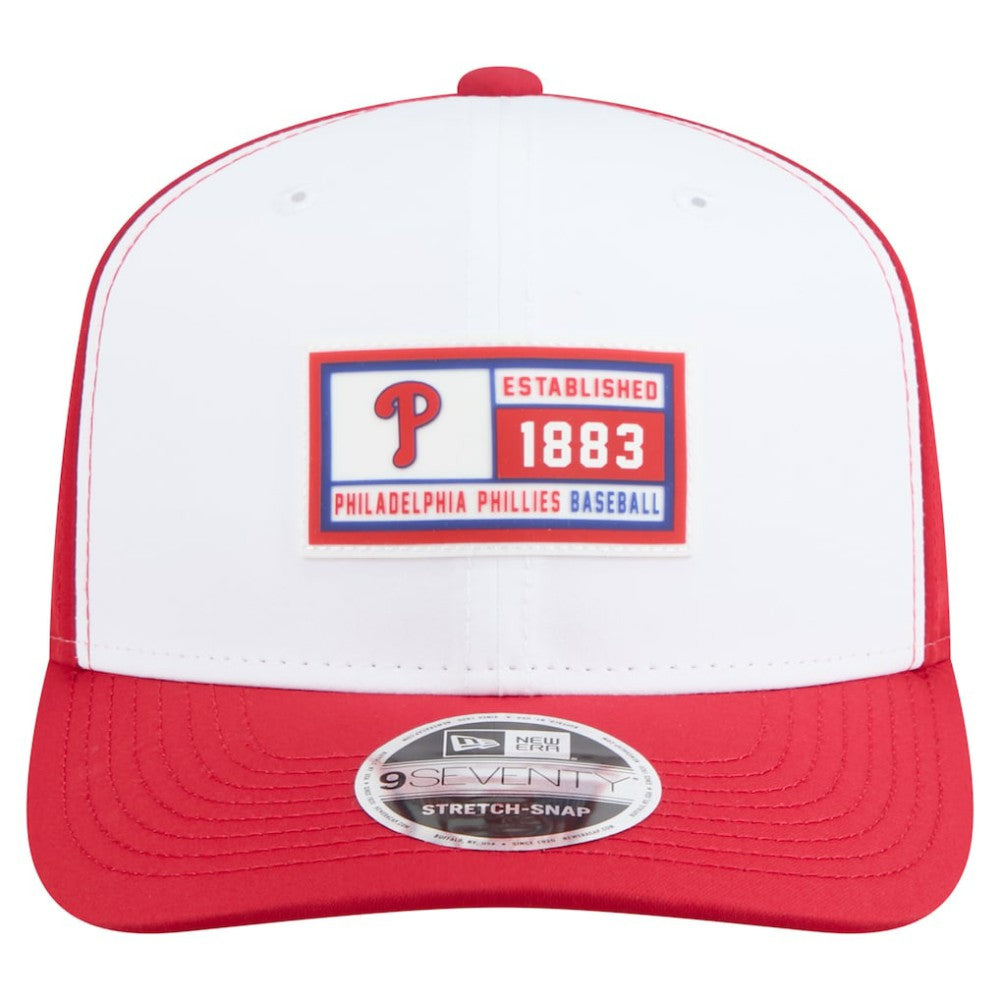 White/Red Philadelphia Phillies New Era Established Patch 9SEVENTY Adjustable Hat