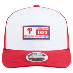 White/Red Philadelphia Phillies New Era Established Patch 9SEVENTY Adjustable Hat