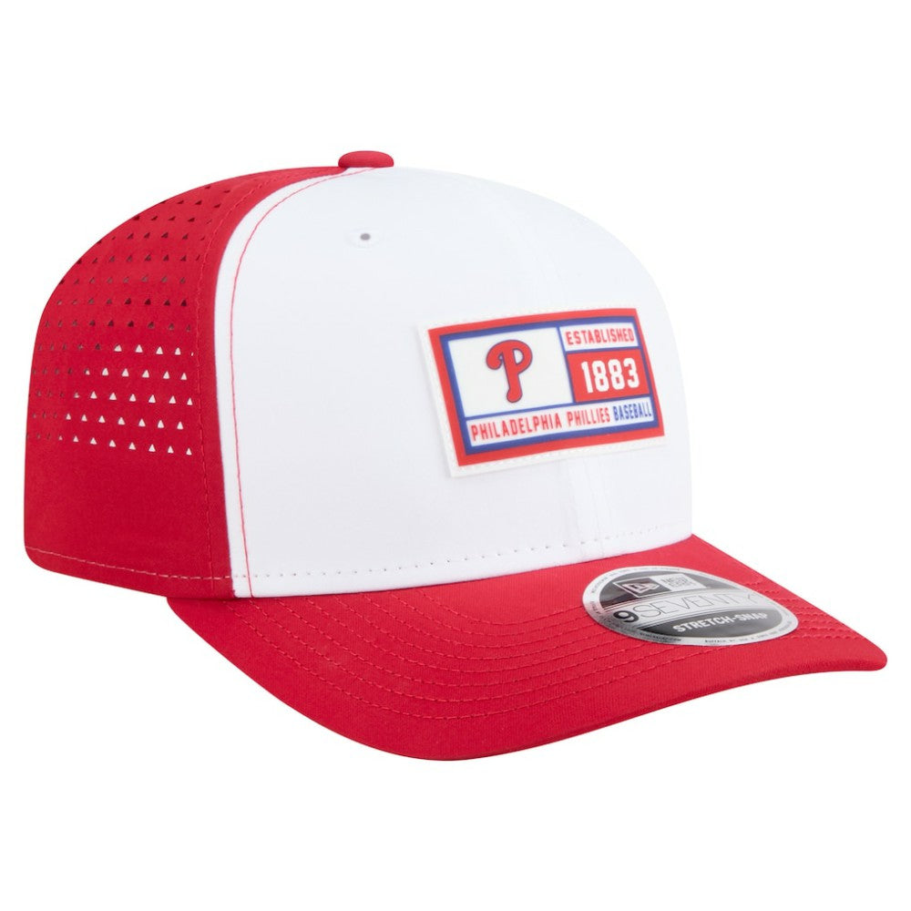 White/Red Philadelphia Phillies New Era Established Patch 9SEVENTY Adjustable Hat