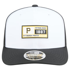 White/Black Pittsburgh Pirates New Era Established Patch 9SEVENTY Adjustable Hat