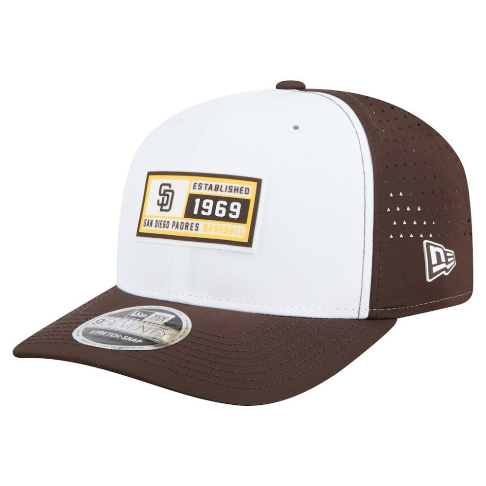 White/Brown San Diego Padres New Era Established Patch 9SEVENTY Adjustable Hat