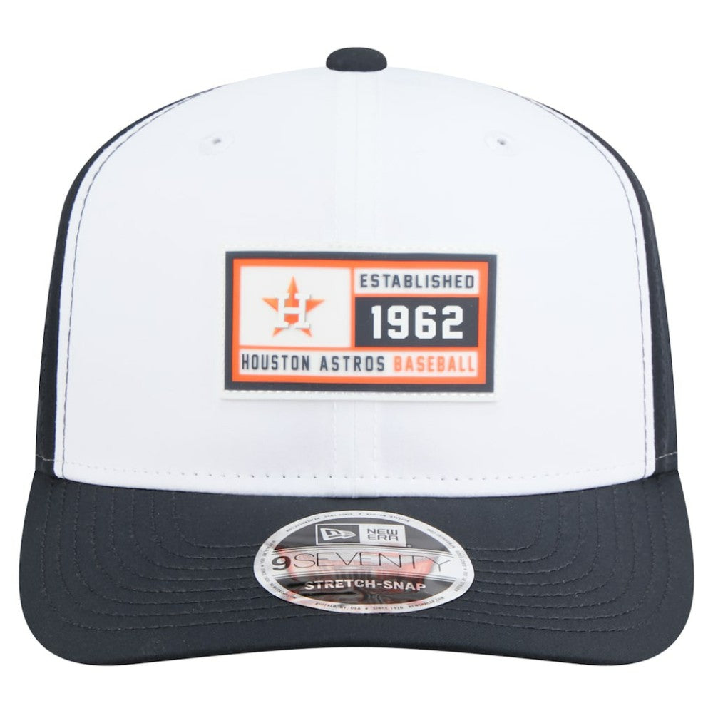 White/Navy Houston Astros New Era Established Patch 9SEVENTY Adjustable Hat