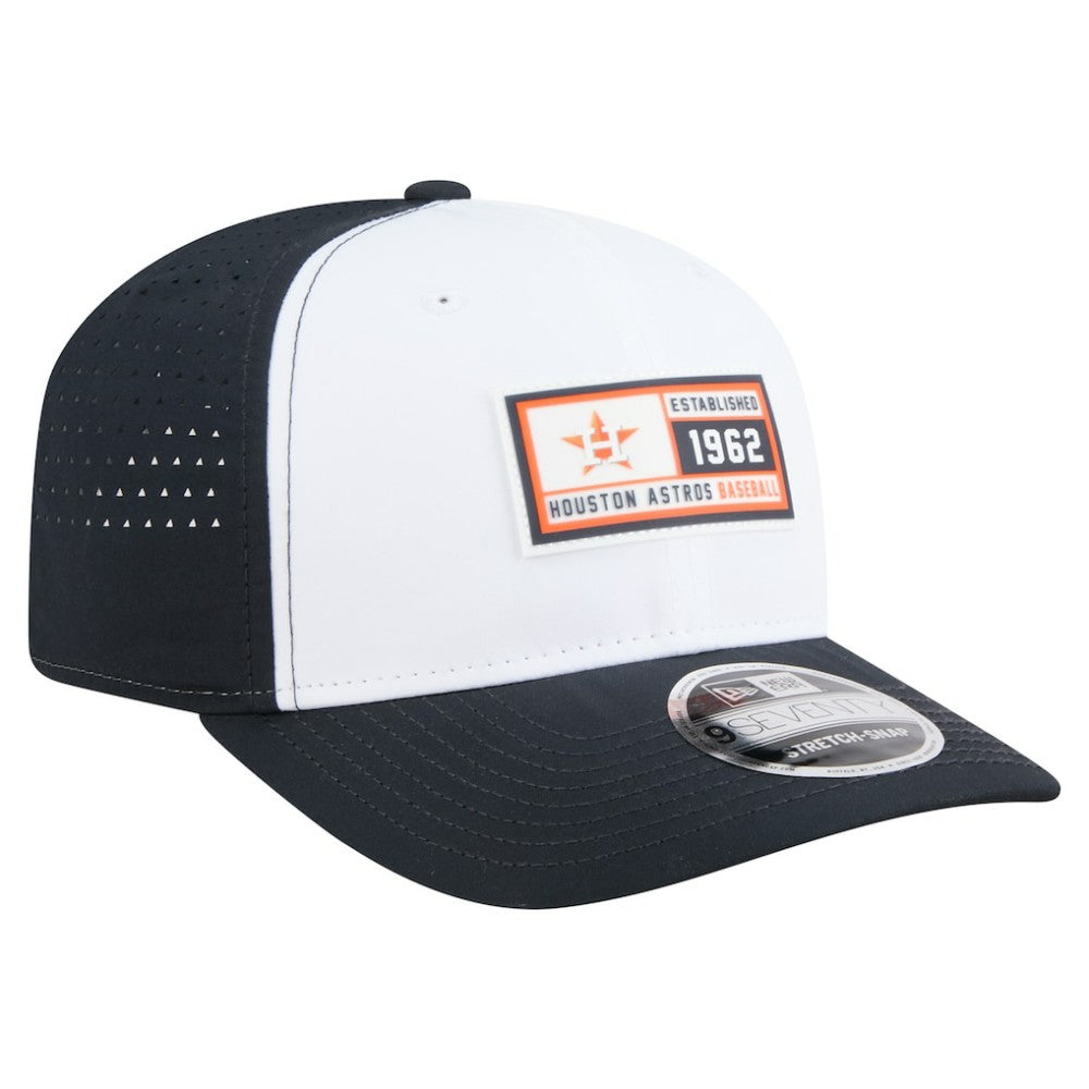 White/Navy Houston Astros New Era Established Patch 9SEVENTY Adjustable Hat