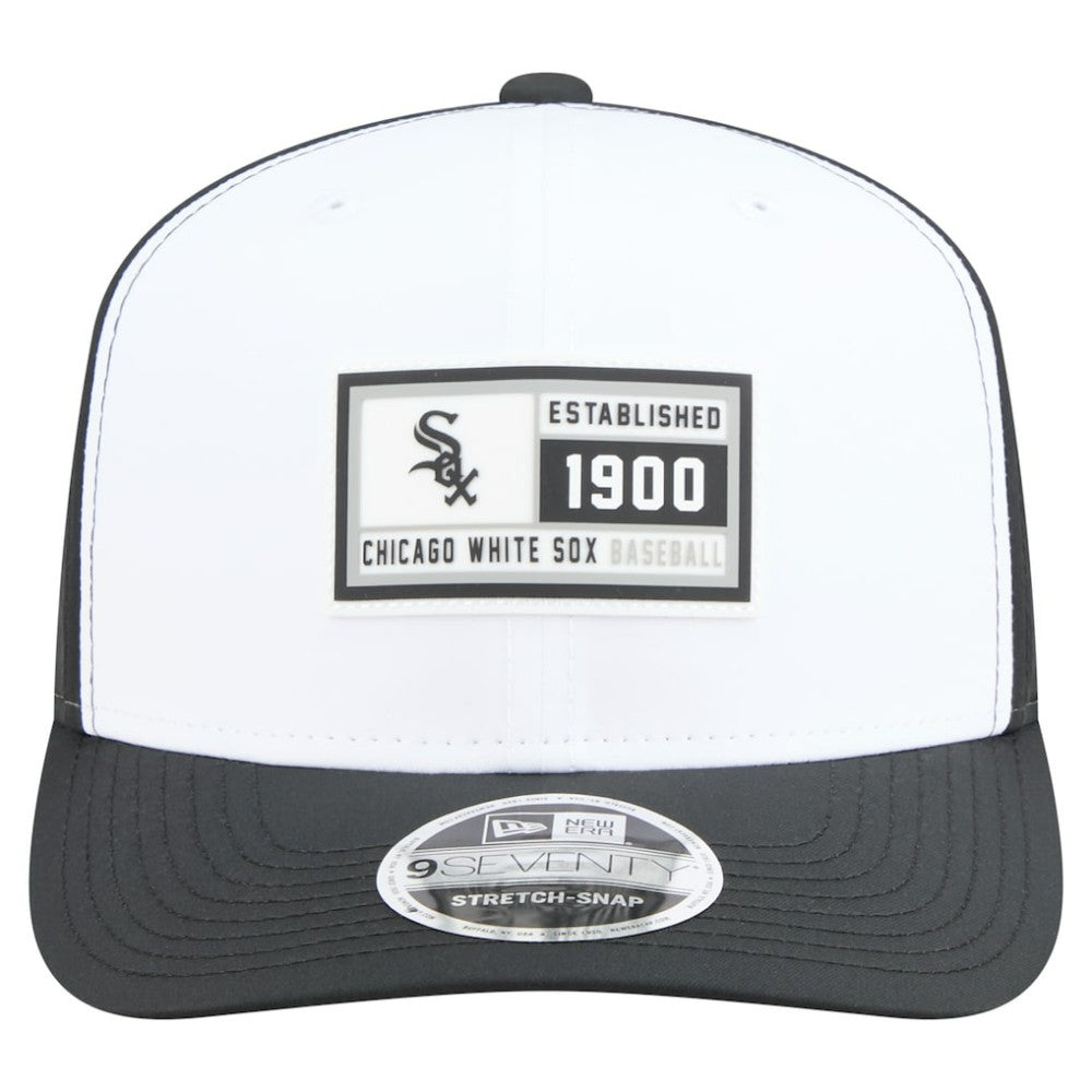White/Black Chicago White Sox New Era Established Patch 9SEVENTY Adjustable Hat