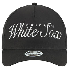 Black Chicago White Sox New Era Women's Metallic A-Frame 9FORTY Adjustable Hat