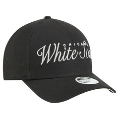 Black Chicago White Sox New Era Women's Metallic A-Frame 9FORTY Adjustable Hat