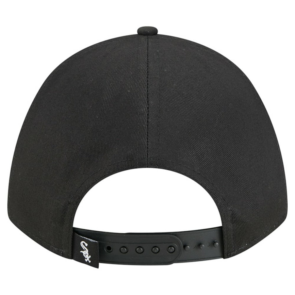 Black Chicago White Sox New Era Women's Metallic A-Frame 9FORTY Adjustable Hat