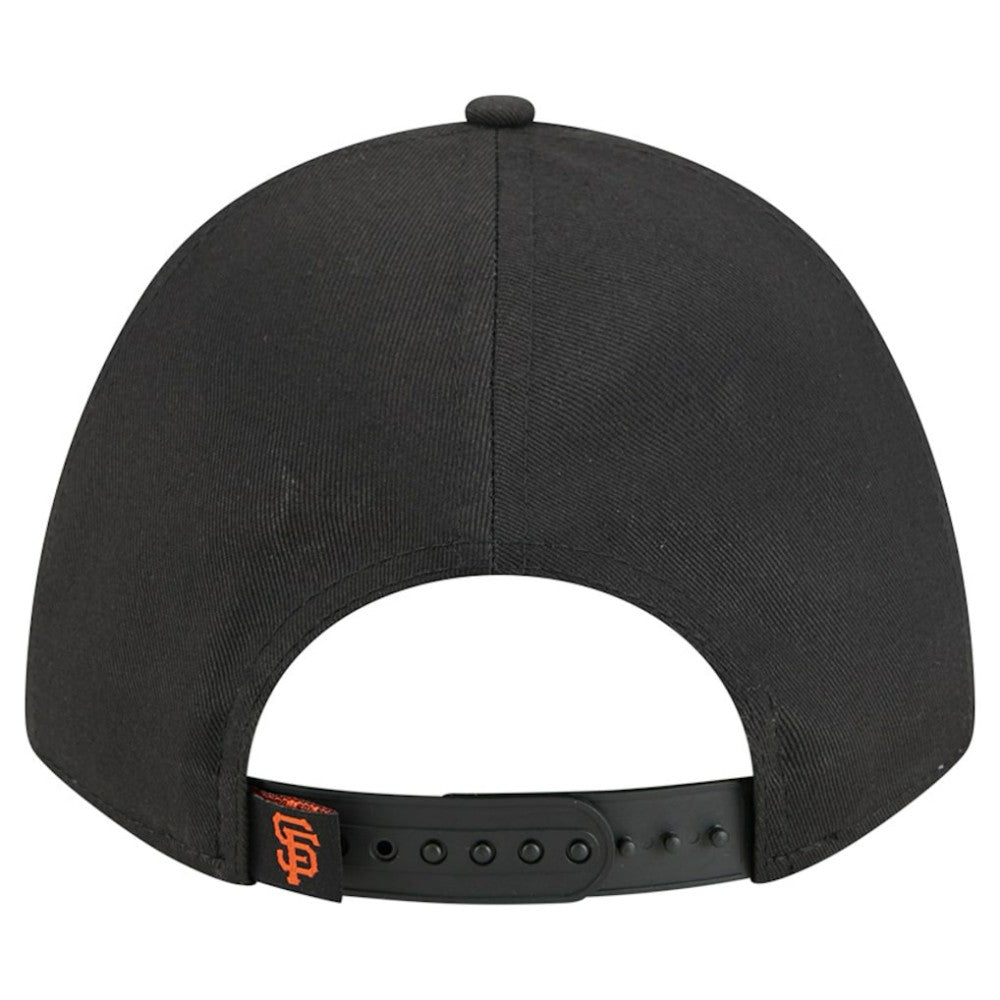 Black San Francisco Giants New Era Women's Metallic A-Frame 9FORTY Adjustable Hat