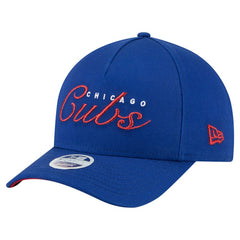 Royal Chicago Cubs New Era Women's Metallic A-Frame 9FORTY Adjustable Hat