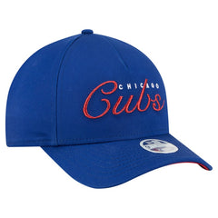 Royal Chicago Cubs New Era Women's Metallic A-Frame 9FORTY Adjustable Hat