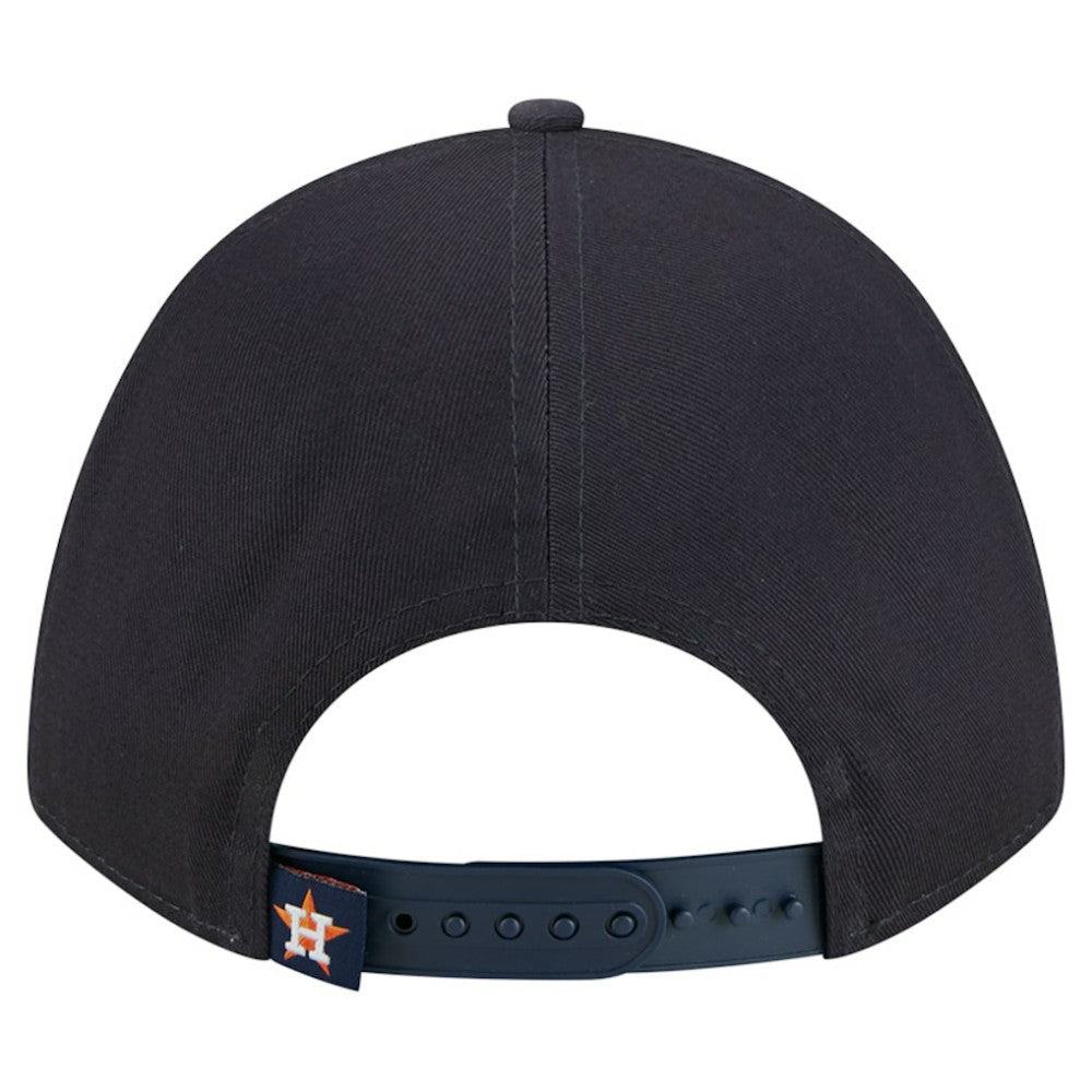 Navy Houston Astros New Era Women's Metallic A-Frame 9FORTY Adjustable Hat