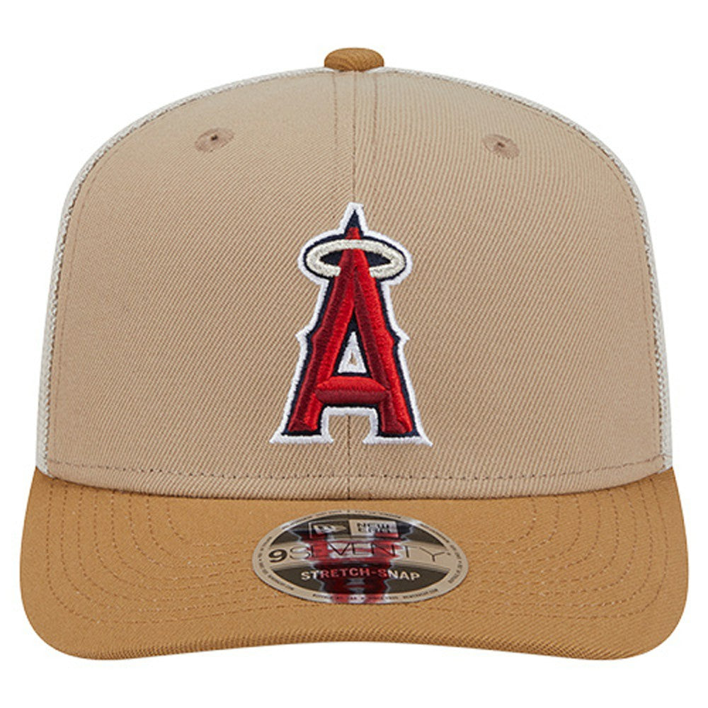 Stone Los Angeles Angels New Era 9SEVENTY Trucker Adjustable Hat