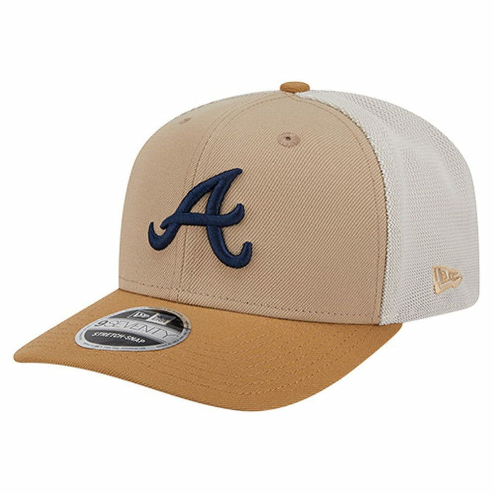 Stone Atlanta Braves New Era 9SEVENTY Trucker Adjustable Hat