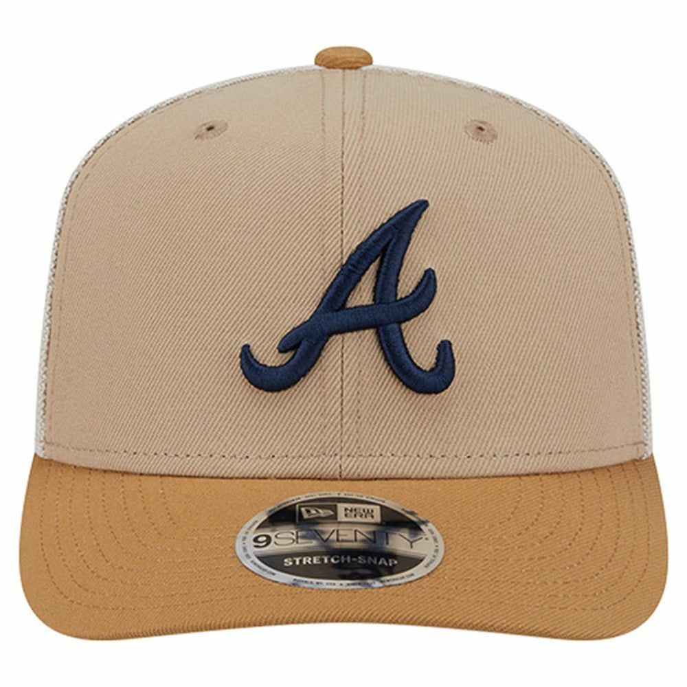 Stone Atlanta Braves New Era 9SEVENTY Trucker Adjustable Hat