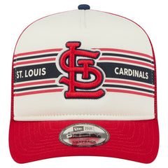 Cream/Red St. Louis Cardinals New Era Banner A-Frame 9FIFTY Trucker Snapback Hat