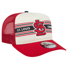 Cream/Red St. Louis Cardinals New Era Banner A-Frame 9FIFTY Trucker Snapback Hat