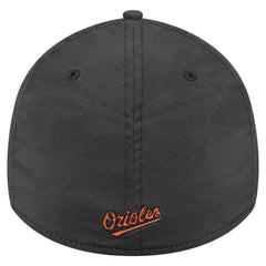 Black Baltimore Orioles New Era Tonal Camo 39THIRTY Flex Hat