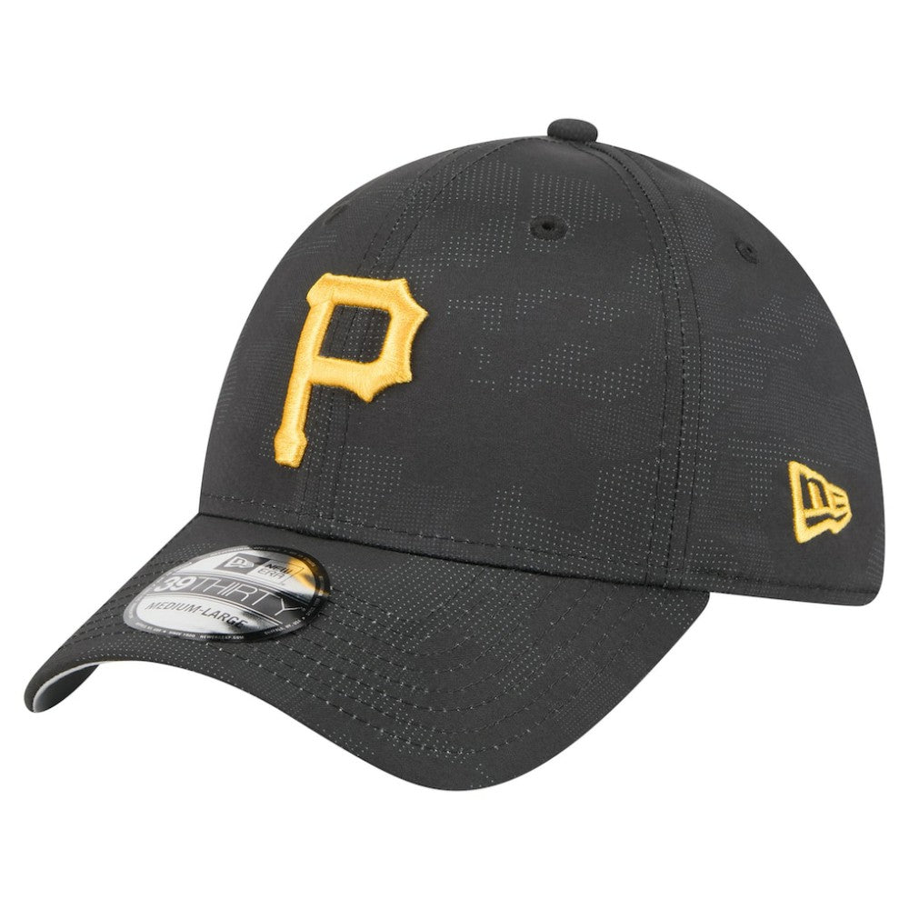 Black Pittsburgh Pirates New Era Tonal Camo 39THIRTY Flex Hat