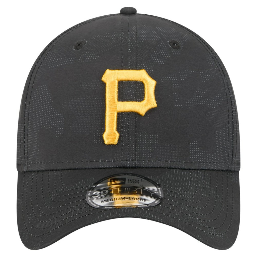 Black Pittsburgh Pirates New Era Tonal Camo 39THIRTY Flex Hat