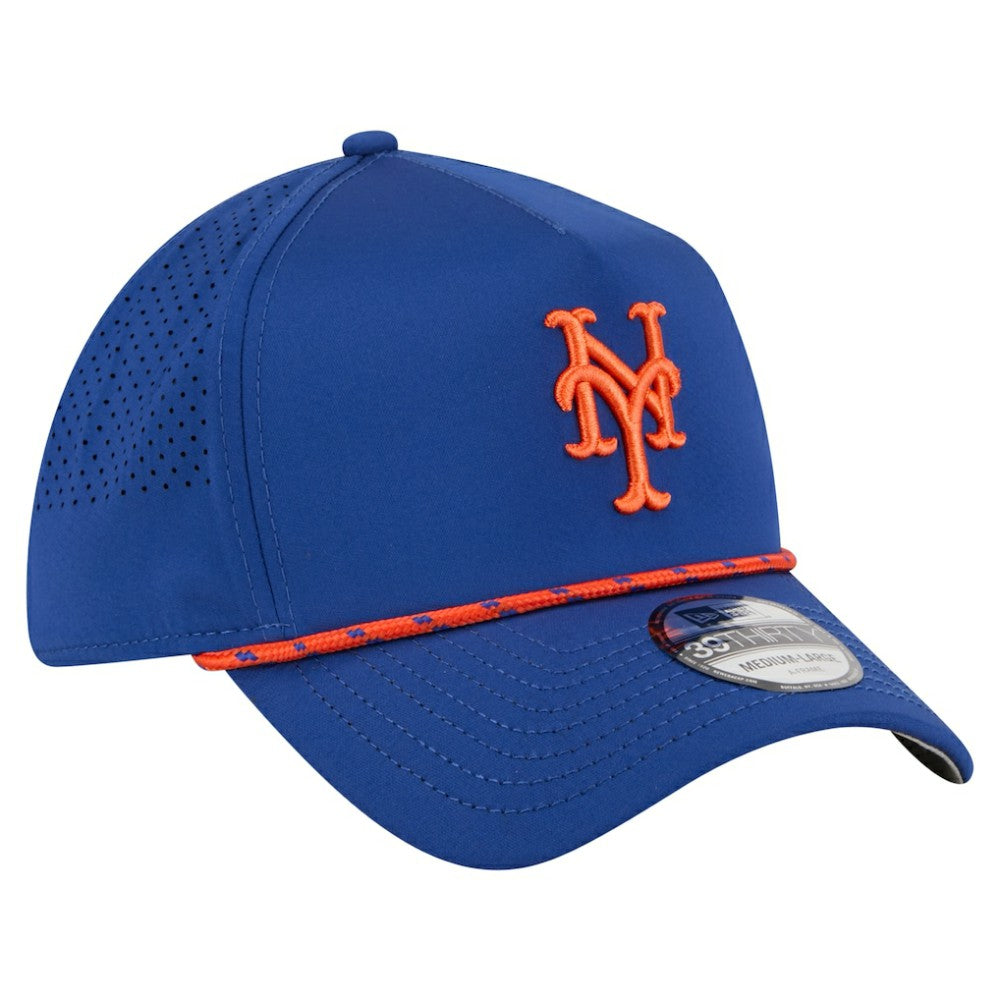 Royal New York Mets New Era 39THIRTY A-Frame Perforated Flex Hat