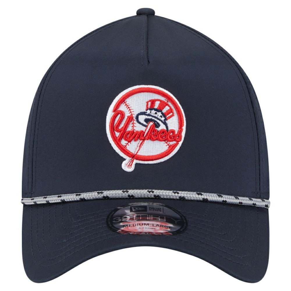 Navy New York Yankees New Era 39THIRTY A-Frame Perforated Flex Hat