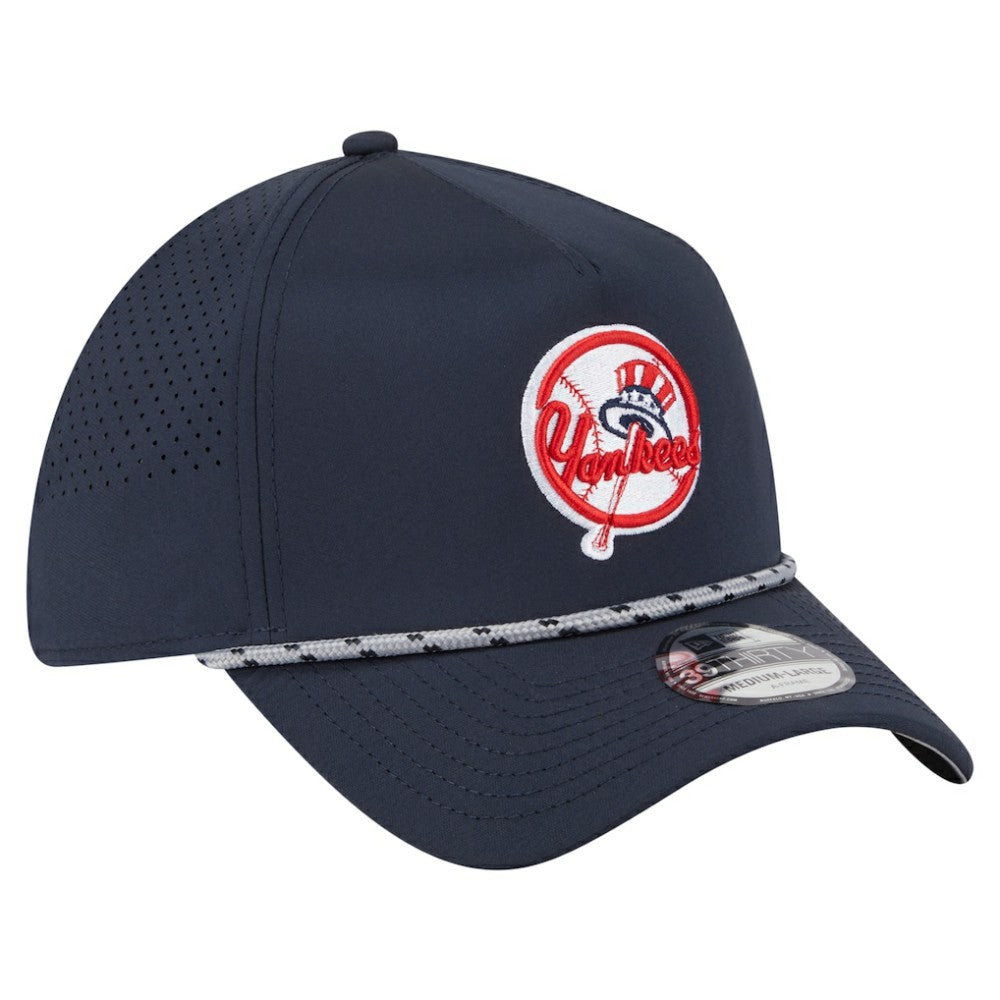 Navy New York Yankees New Era 39THIRTY A-Frame Perforated Flex Hat