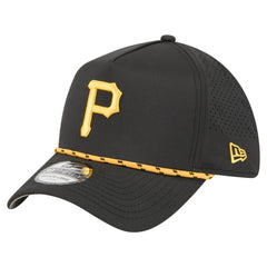 Black Pittsburgh Pirates New Era 39THIRTY A-Frame Perforated Flex Hat