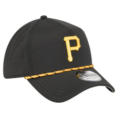 Black Pittsburgh Pirates New Era 39THIRTY A-Frame Perforated Flex Hat