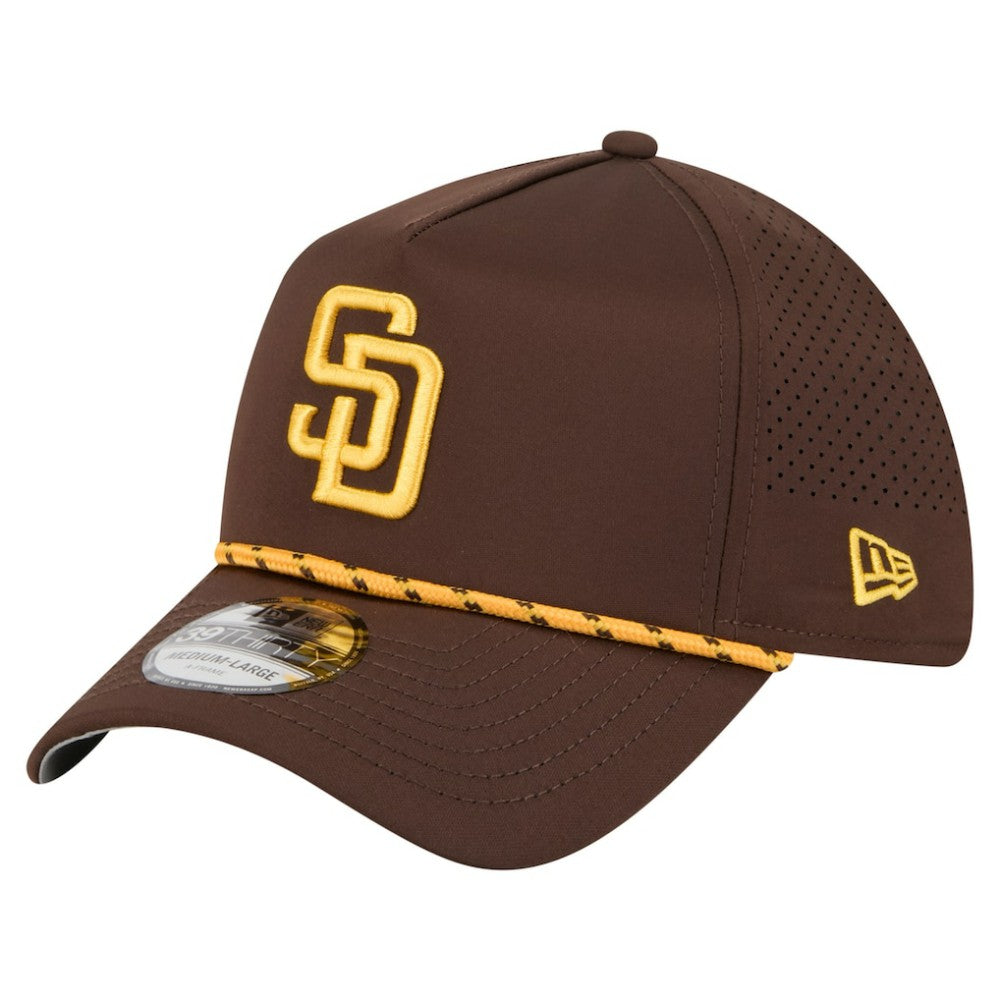 Brown San Diego Padres New Era 39THIRTY A-Frame Perforated Flex Hat