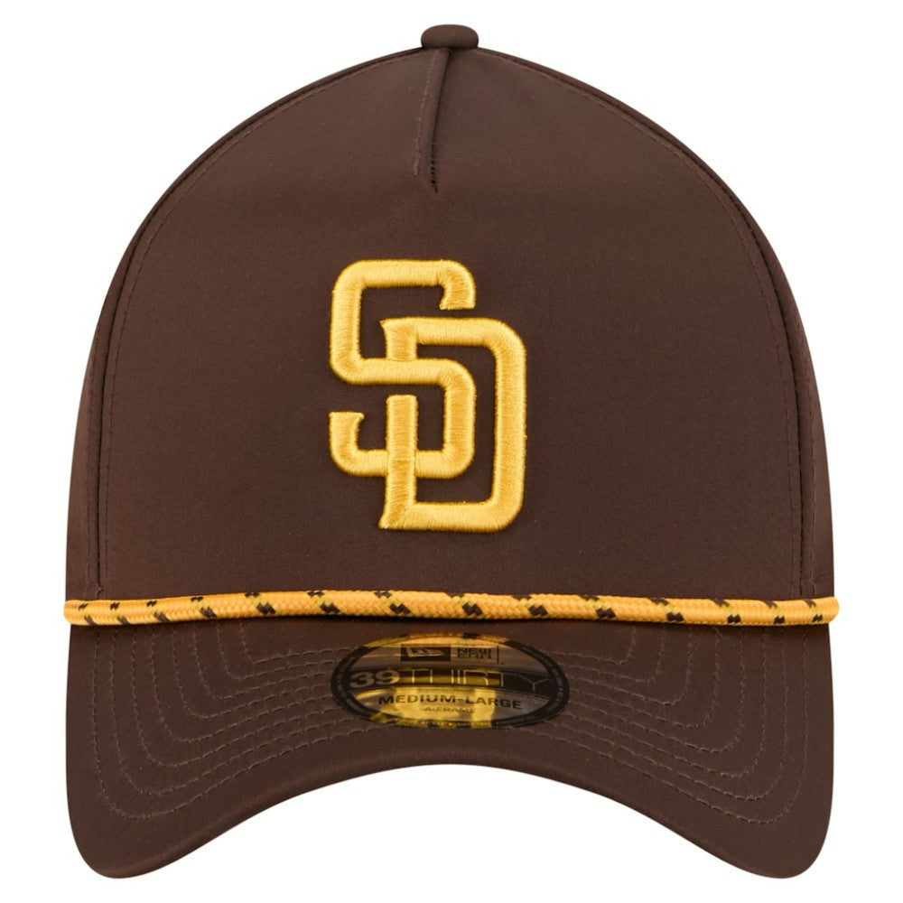 Brown San Diego Padres New Era 39THIRTY A-Frame Perforated Flex Hat