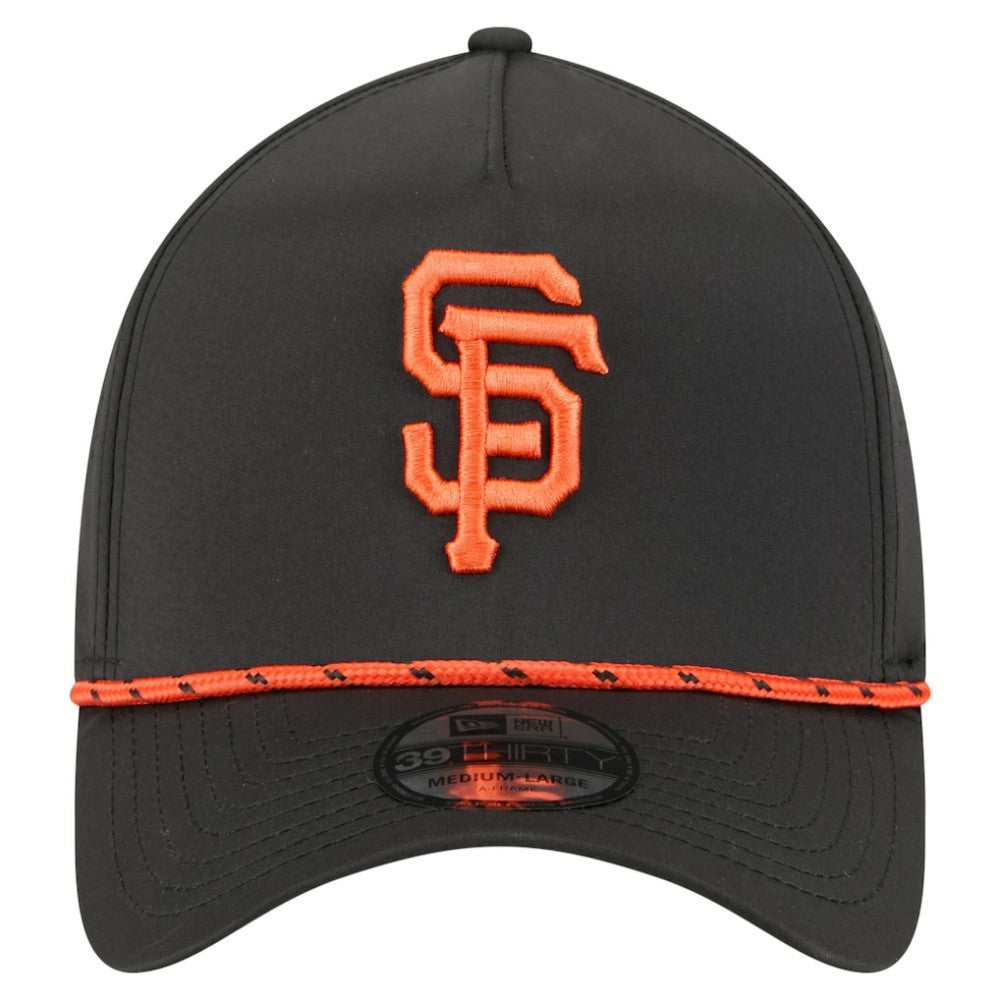 Black San Francisco Giants New Era 39THIRTY A-Frame Perforated Flex Hat