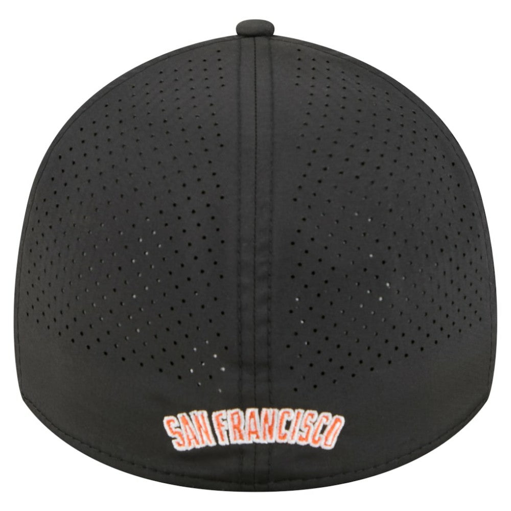 Black San Francisco Giants New Era 39THIRTY A-Frame Perforated Flex Hat