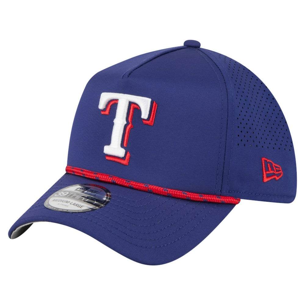 Royal Texas Rangers New Era 39THIRTY A-Frame Perforated Flex Hat