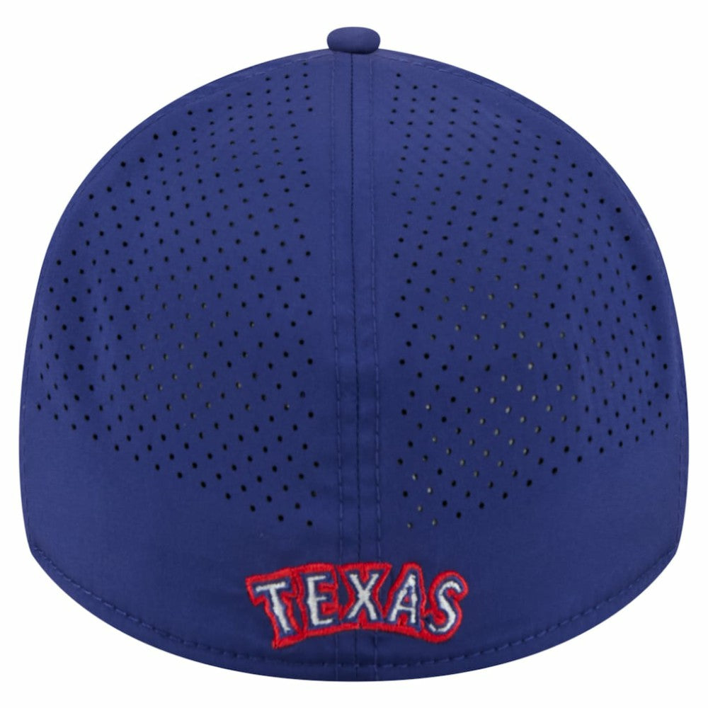Royal Texas Rangers New Era 39THIRTY A-Frame Perforated Flex Hat