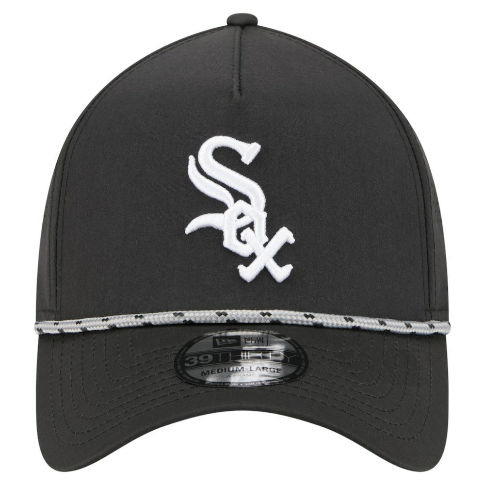 Black Chicago White Sox New Era 39THIRTY A-Frame Perforated Flex Hat