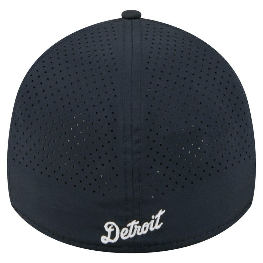 Navy Detroit Tigers New Era 39THIRTY A-Frame Perforated Flex Hat